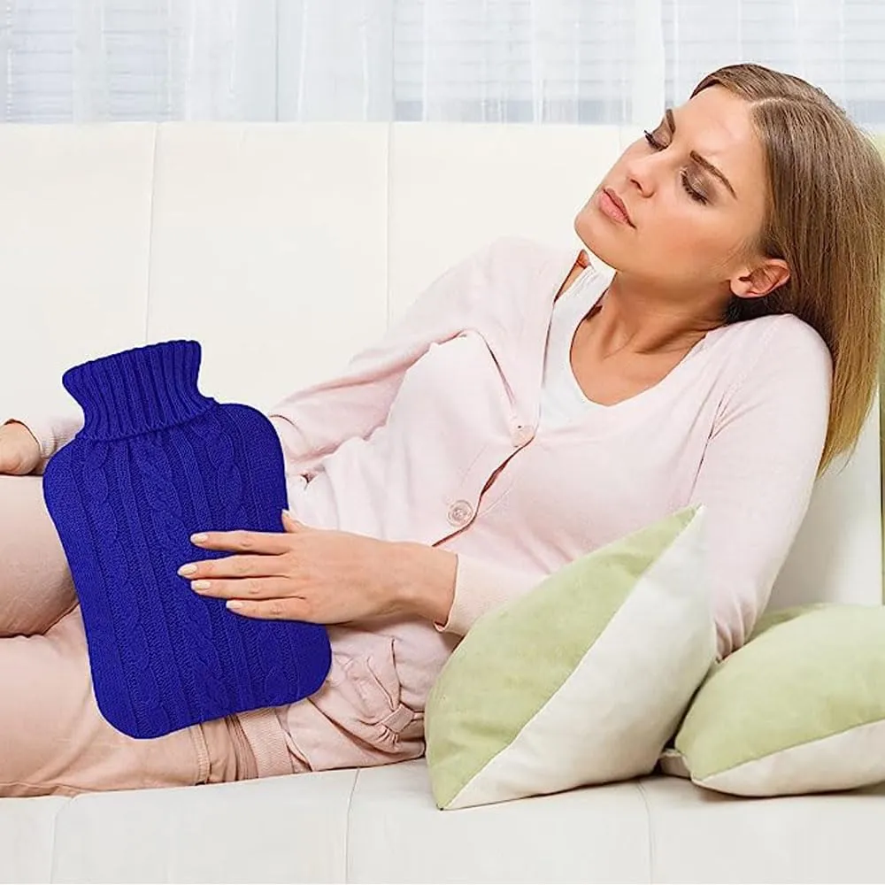 🧤 Hot Water Bottle with Cozy Knit Cover 🧤