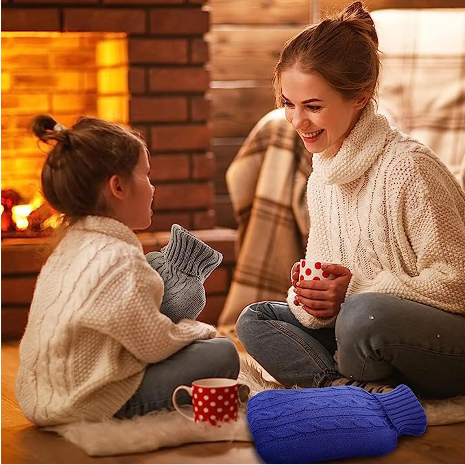 🧤 Hot Water Bottle with Cozy Knit Cover 🧤