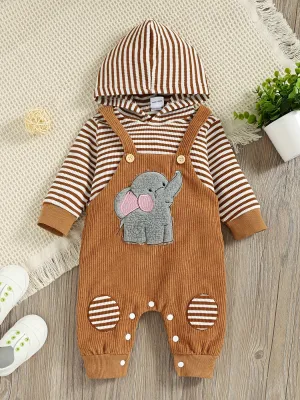 Adorable Elephant Onesie for Babies in FallWinter 018 Months