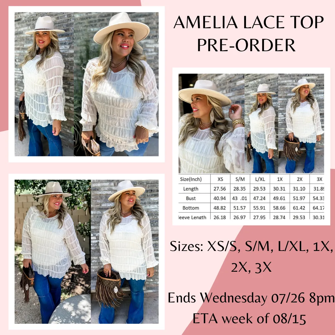 Amelia Lace Top Pre-Order