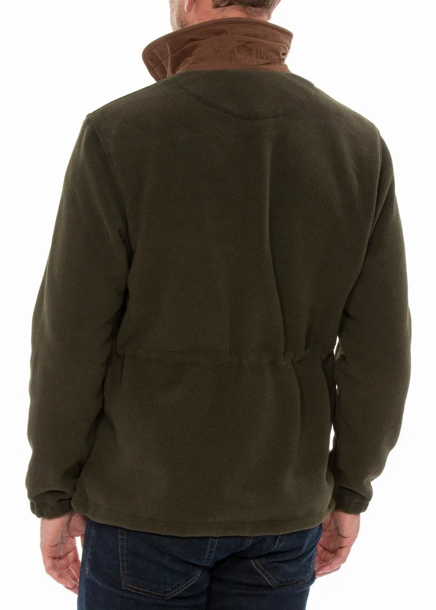 Aylsham Men's Fleece Windblock In Green - Regular Fit