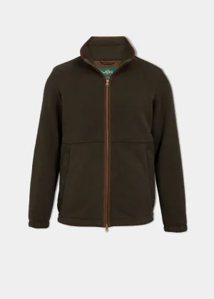 Aylsham Men's Fleece Windblock In Green - Regular Fit