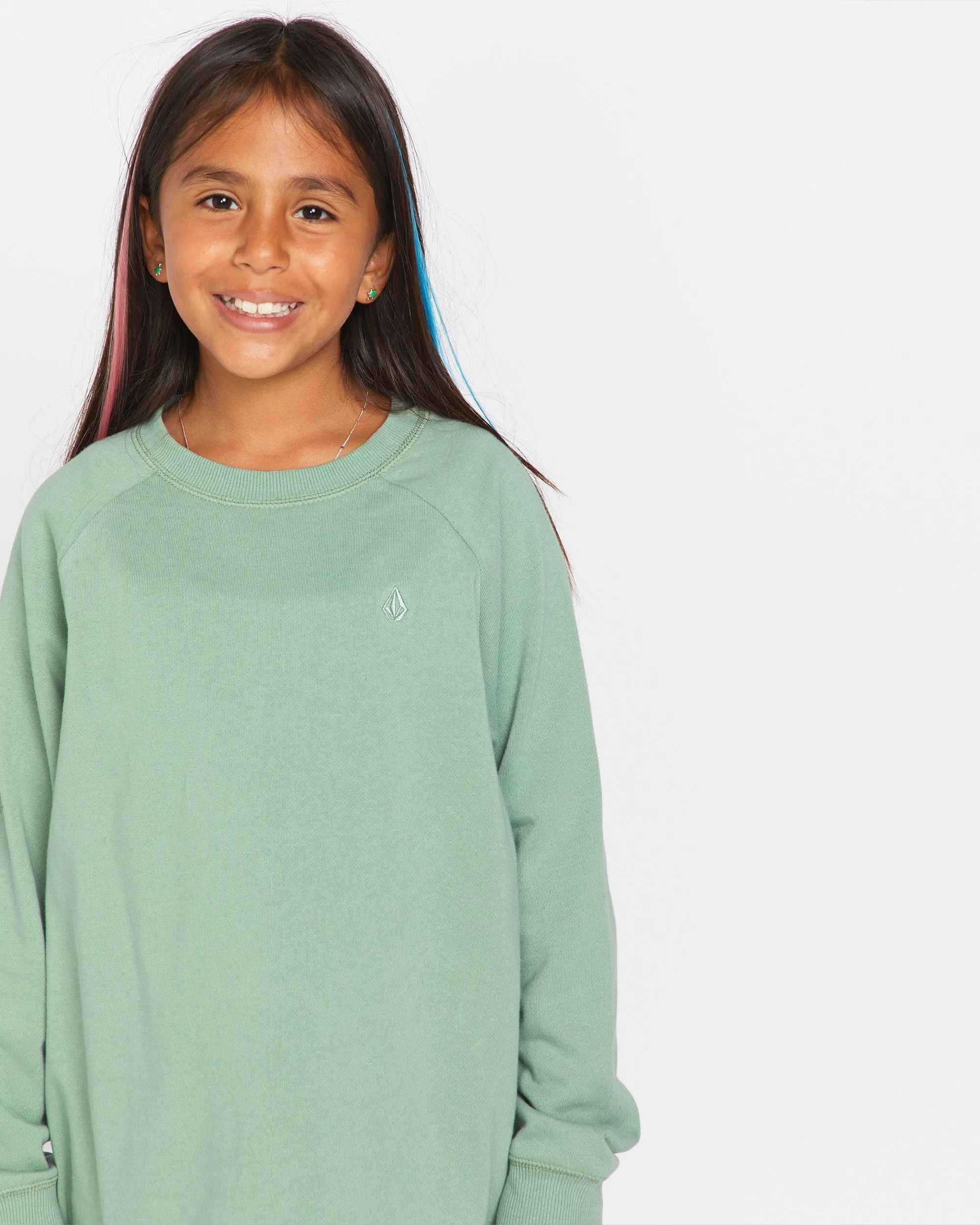 Big Girls Truly Stokin Pullover Hoodie - Sea Spray