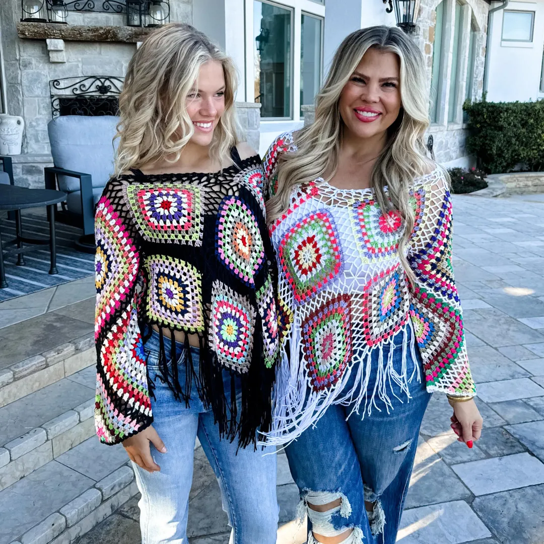 Boho Crochet Knit Top Pre-Order