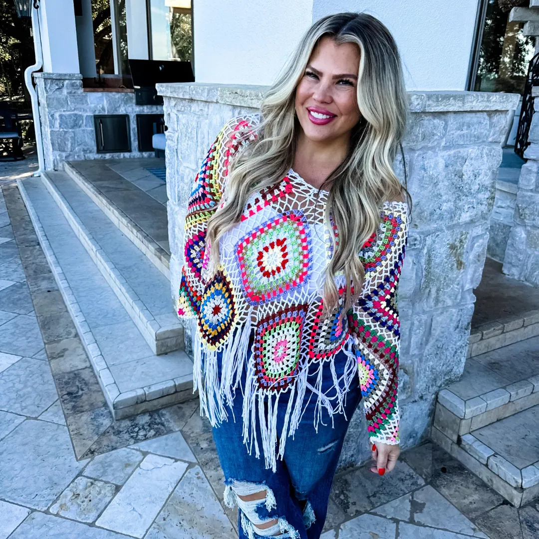 Boho Crochet Knit Top Pre-Order