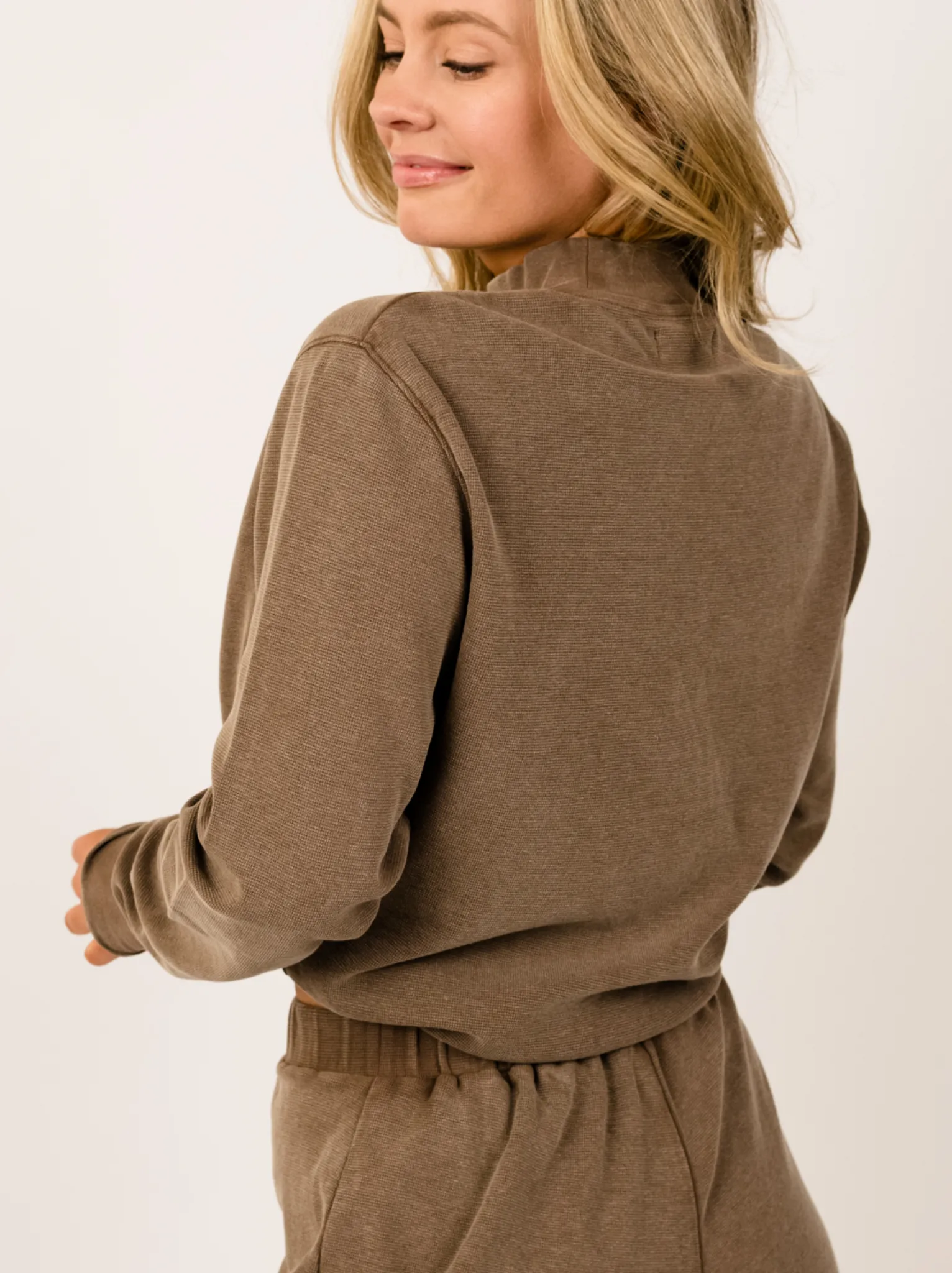 Brea Cozy Waffle Knit Sweatshirt