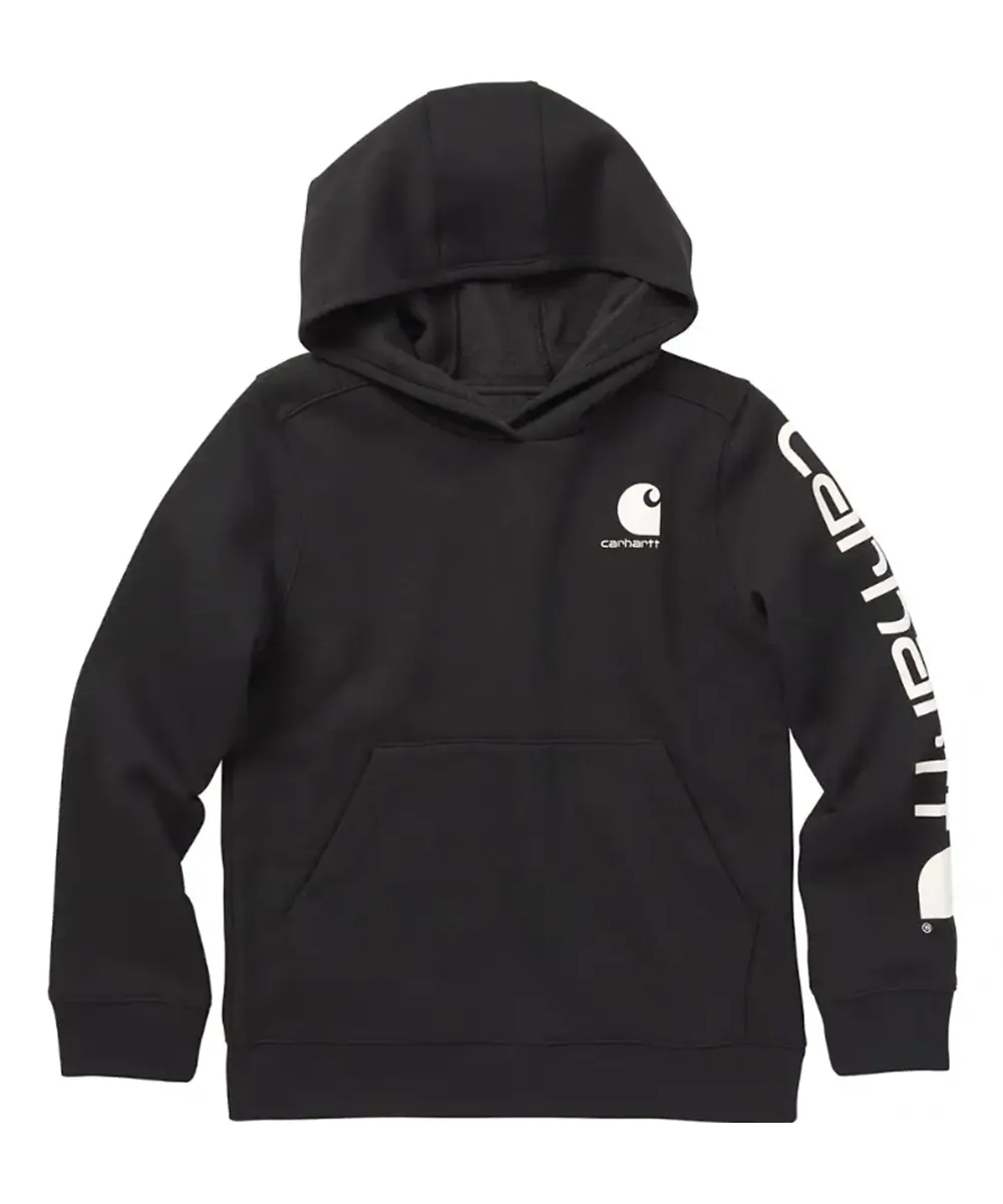 Carhartt Kids Logo Hoodie - Black