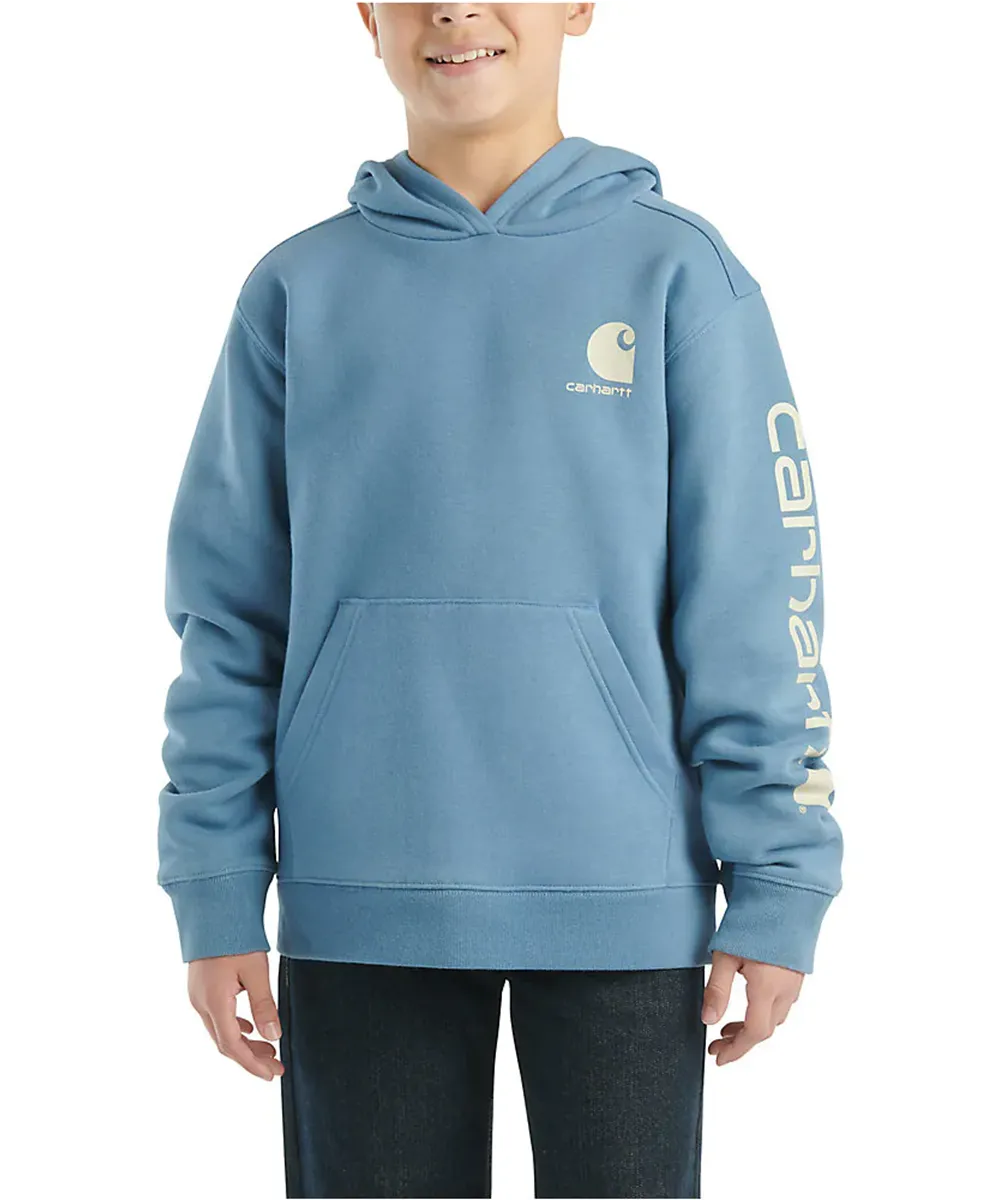 Carhartt Kids Logo Hoodie - Thundercloud