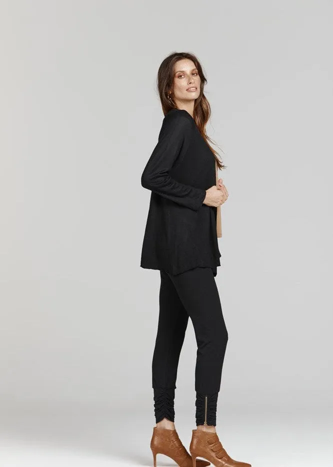 Celine Bamboo Zip Cuff Pant - Black