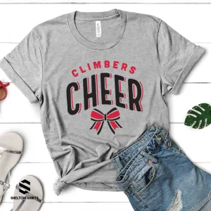 Climbers Cheer Bow Sweatshirt, Hoodie or T-shirt