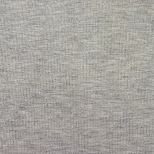 Cotton Blend Sweatshirt Brushed Jersey - Marled Grey