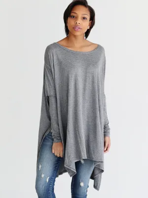 Dark Heather Gray DLMN Oversized Tee