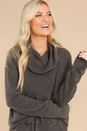 EcoChic® Smokey Gray Cowl Neck Pullover