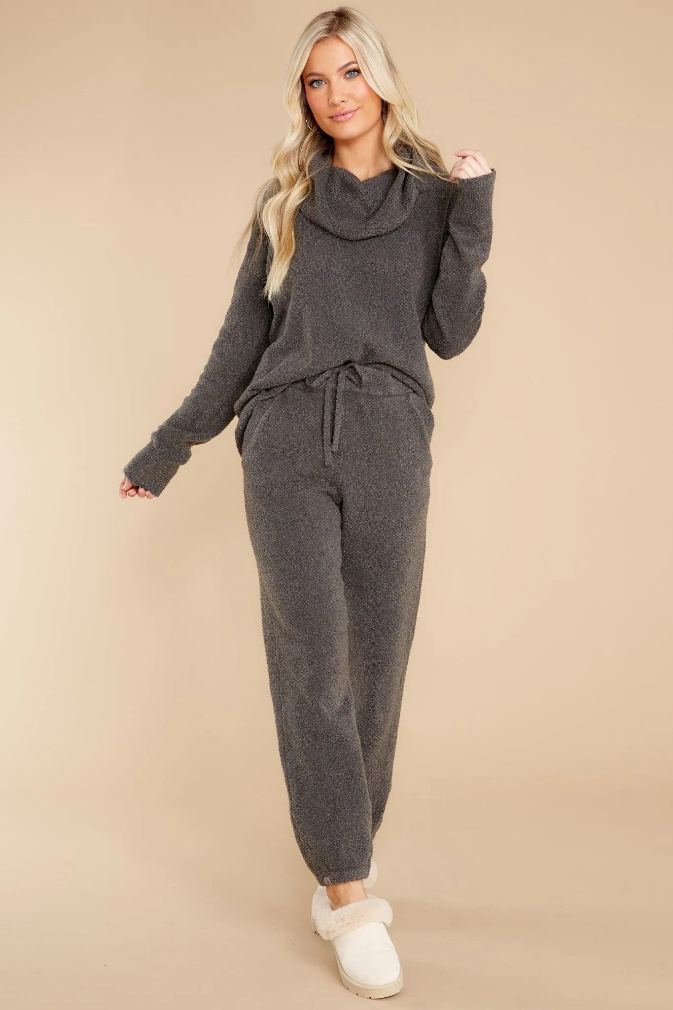 EcoChic® Smokey Gray Cowl Neck Pullover