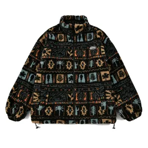 Faire Echo Ethnic Fleece Cotton Coat