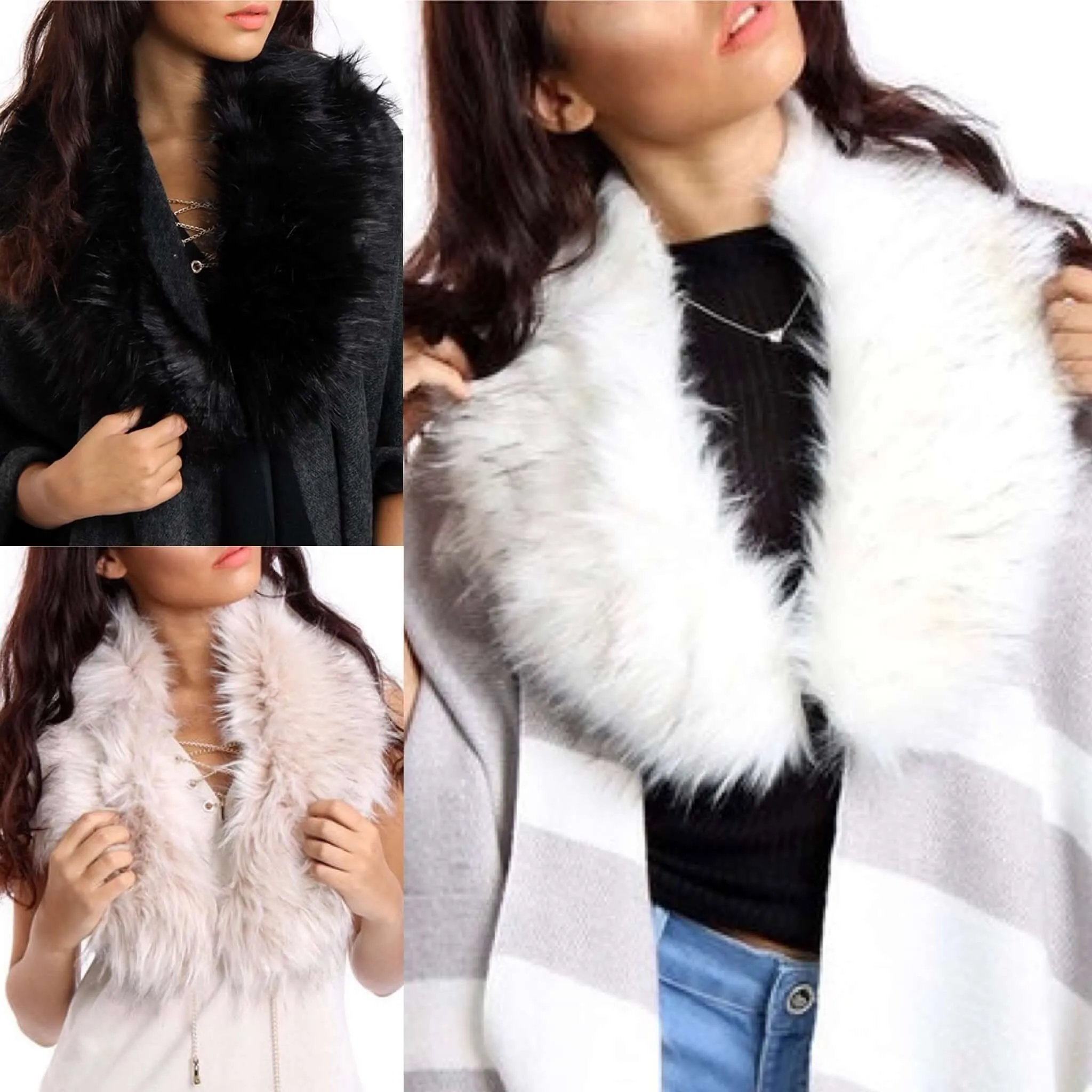 Faux Fur Collar Scarf