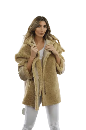 Faux Fur Teddy Coat with Hood