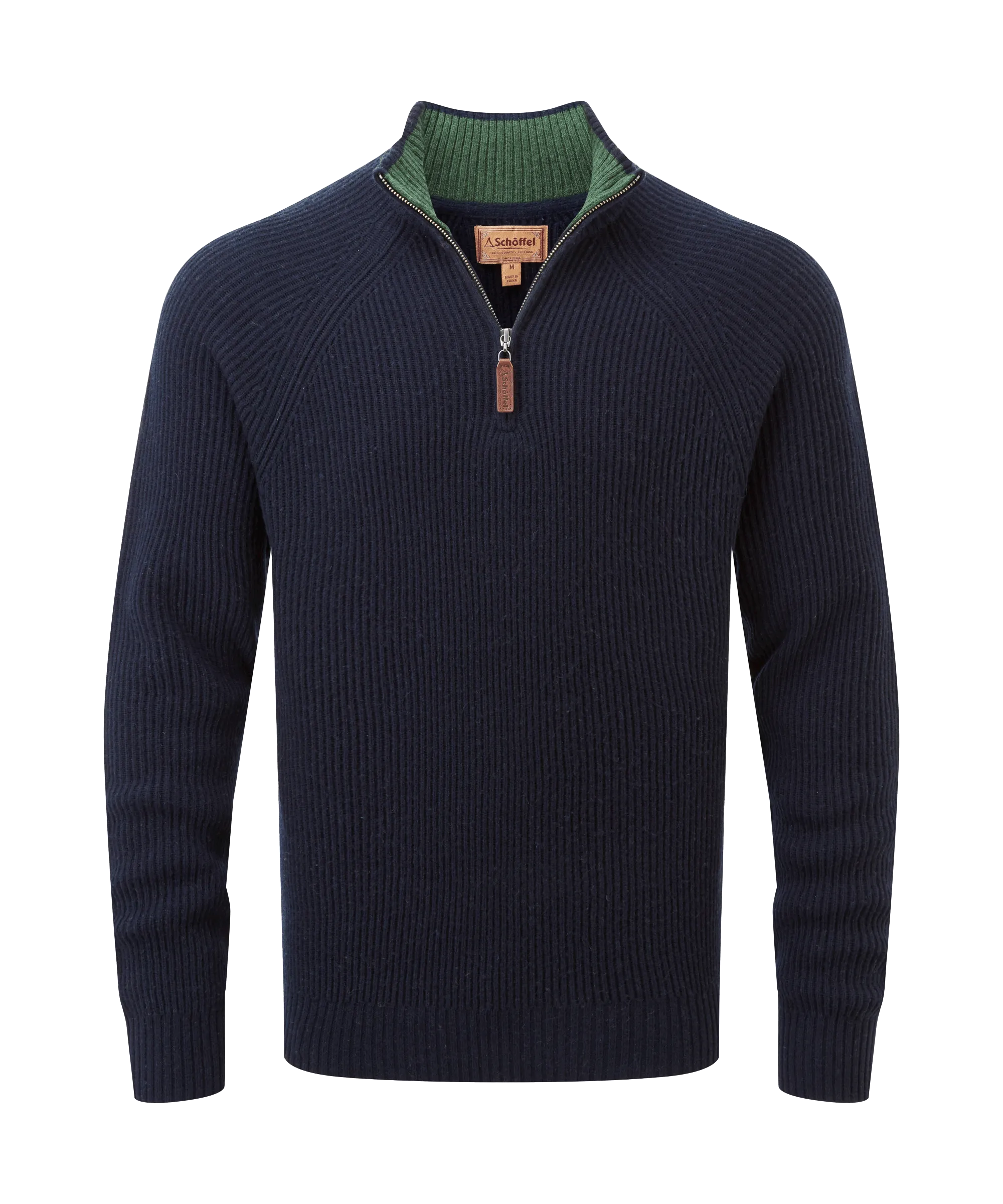 Forres Lambswool Quarter Zip Jumper - Navy