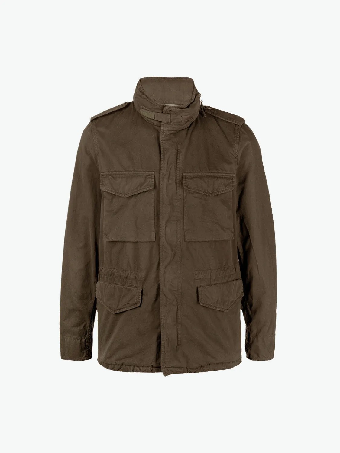 Gabardine Mini Field Jacket Khaki