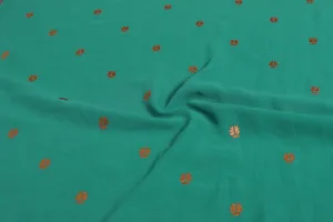 Green Foil Printed Georgette Fabric