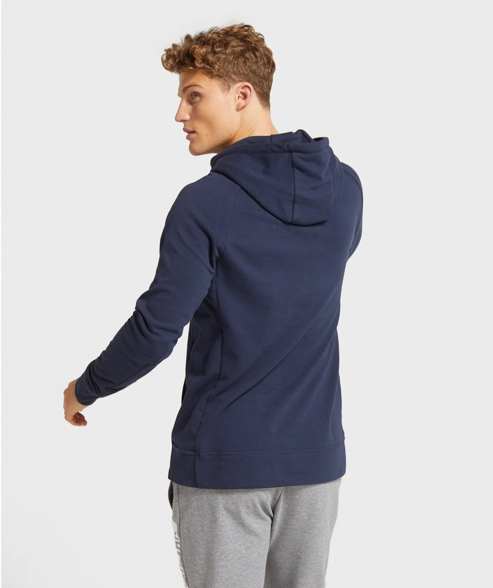 Gymshark Block Hoodie - Dark Blue/White