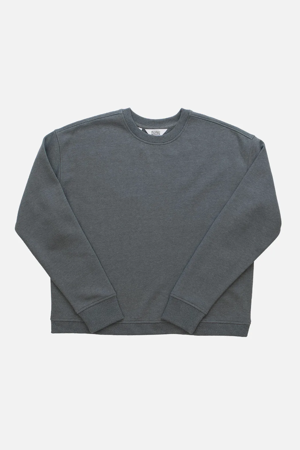 Hawthorne Boxy Crew Sweatshirt / Storm Blue