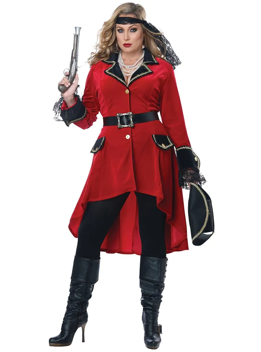 High Seas Heroine Womens Plus Size Pirate Costume