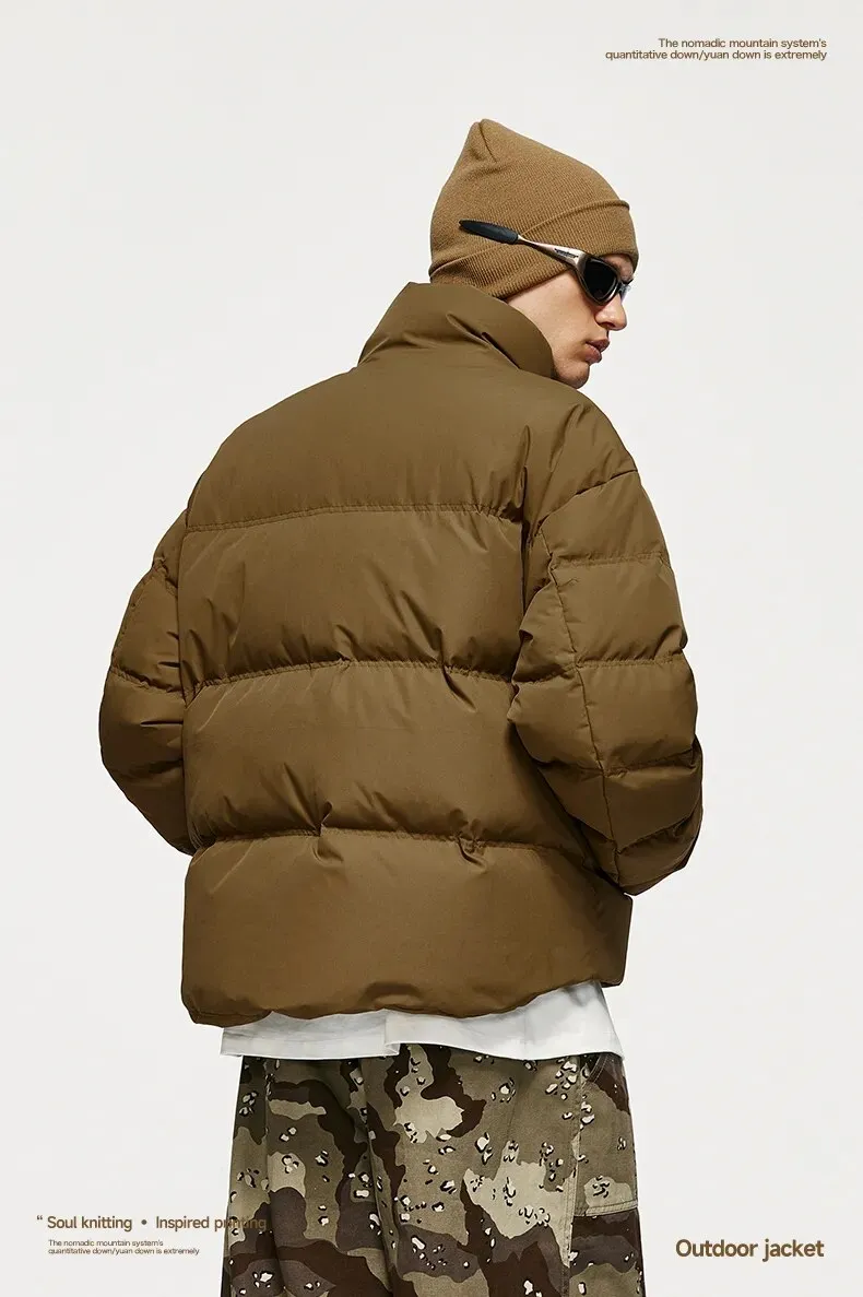 INFL Windproof Cropped Duck Down Puffer Jacket [Unisex]