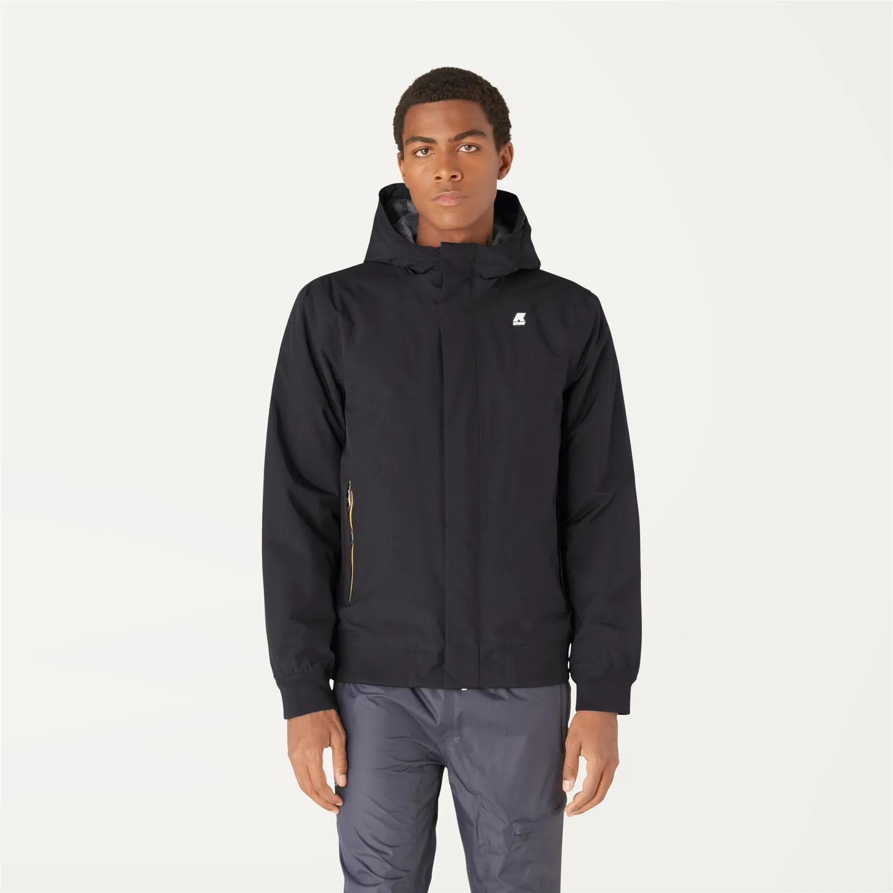 Justin Ripstop Marmotta - Men Jacket in Black Pure - Blue Depht