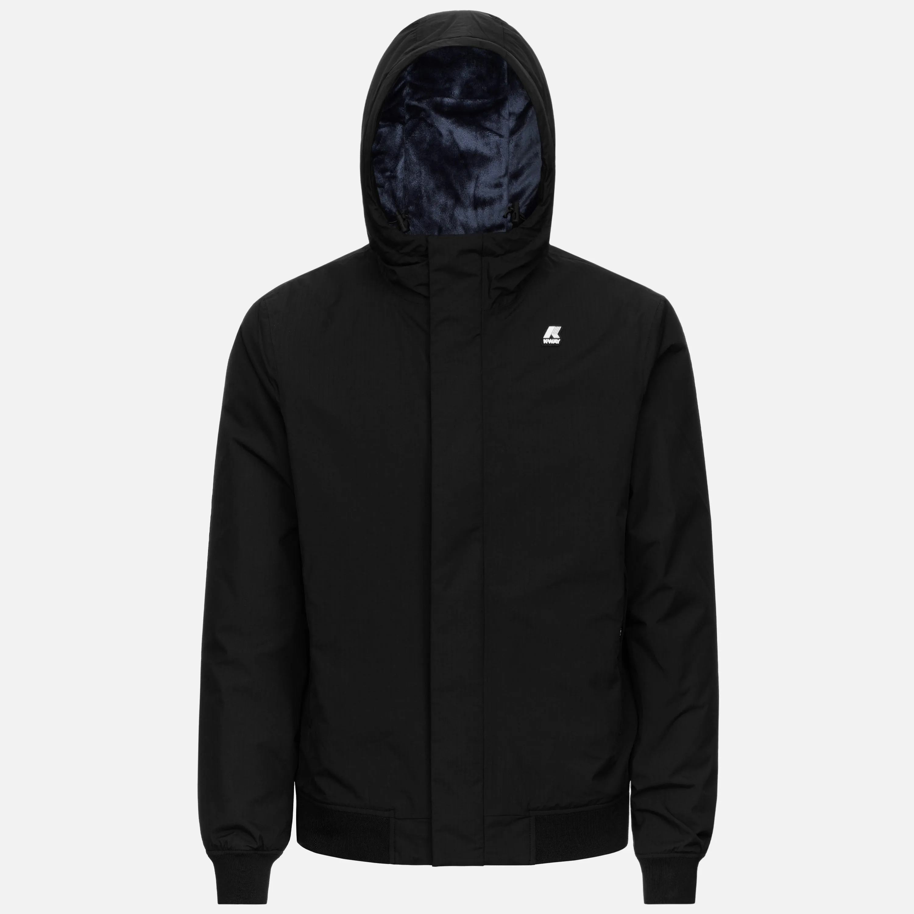 Justin Ripstop Marmotta - Men Jacket in Black Pure - Blue Depht