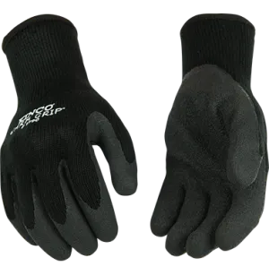 Kinco 1790 Warm Grip Heavy Thermal 10-Gauge Acrylic Knit Shell Crinkle Latex Coated Palm, Acrylic & Elastic Knit Wrist Gloves (one dozen)