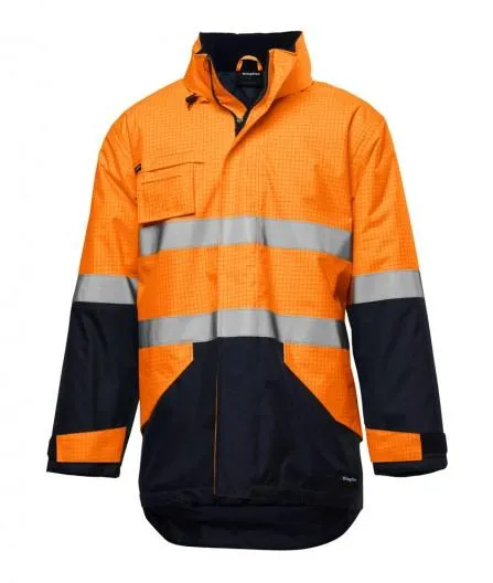 King Gee Hi-Vis Anti Static Waterproof Reflective Work Jacket (K55035)