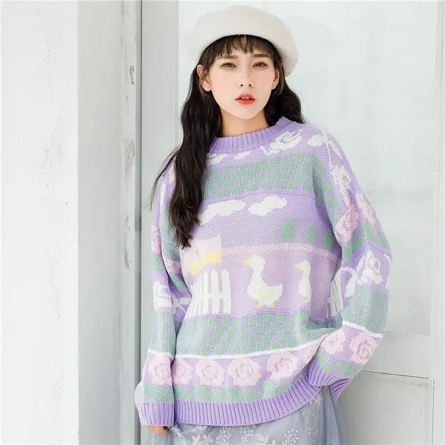 Lavender Farm Pullover