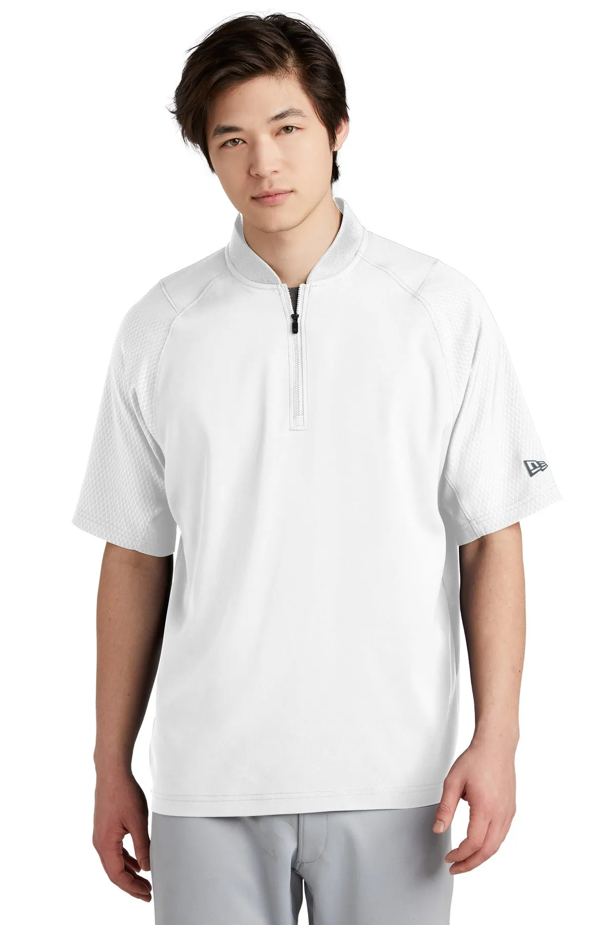 New Era Cage Short Sleeve 1/4-Zip Jacket. NEA600