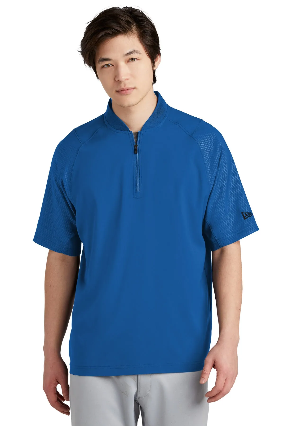 New Era Cage Short Sleeve 1/4-Zip Jacket. NEA600