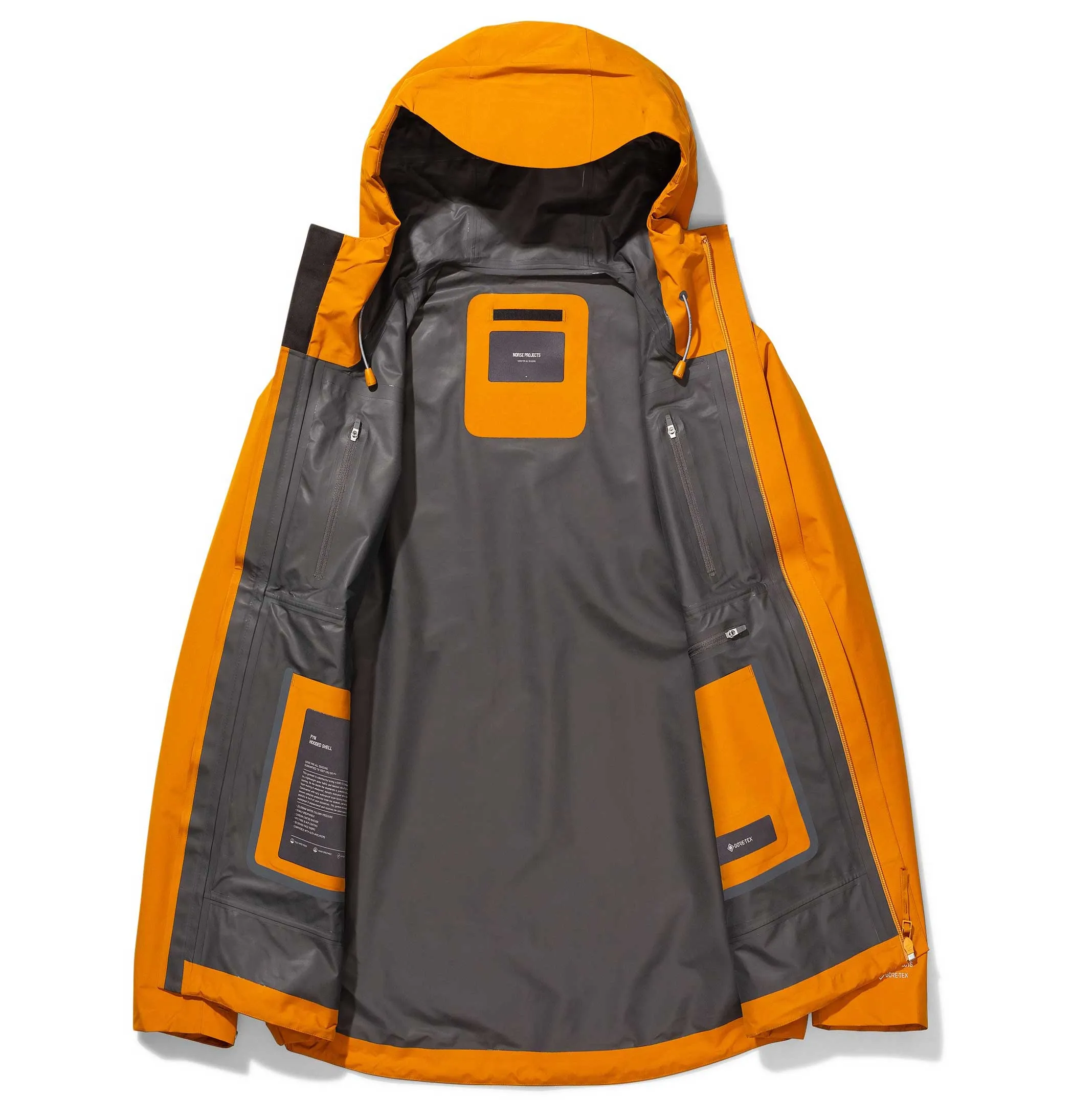 Norse Projects Fyn Shell Gore Tex 2.0 Jacket – Cadmium Orange