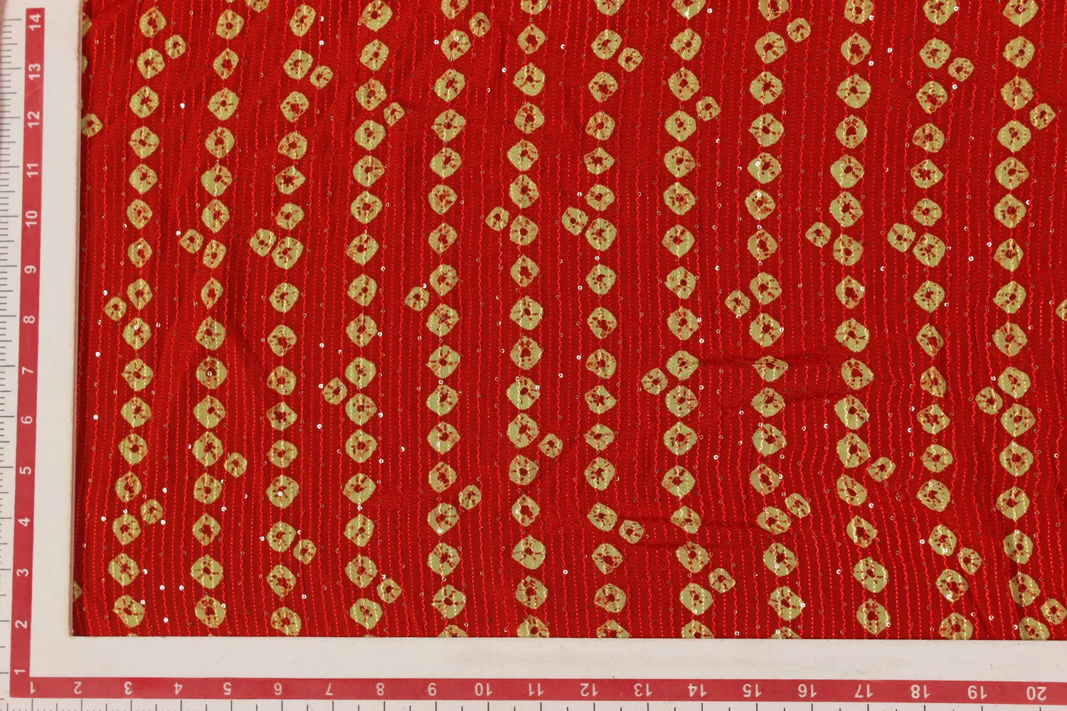 Orange Chinon Chiffon Fabric