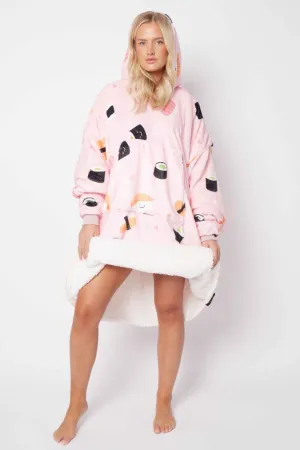 Printed Adult Hoodie - Sushi-Pink