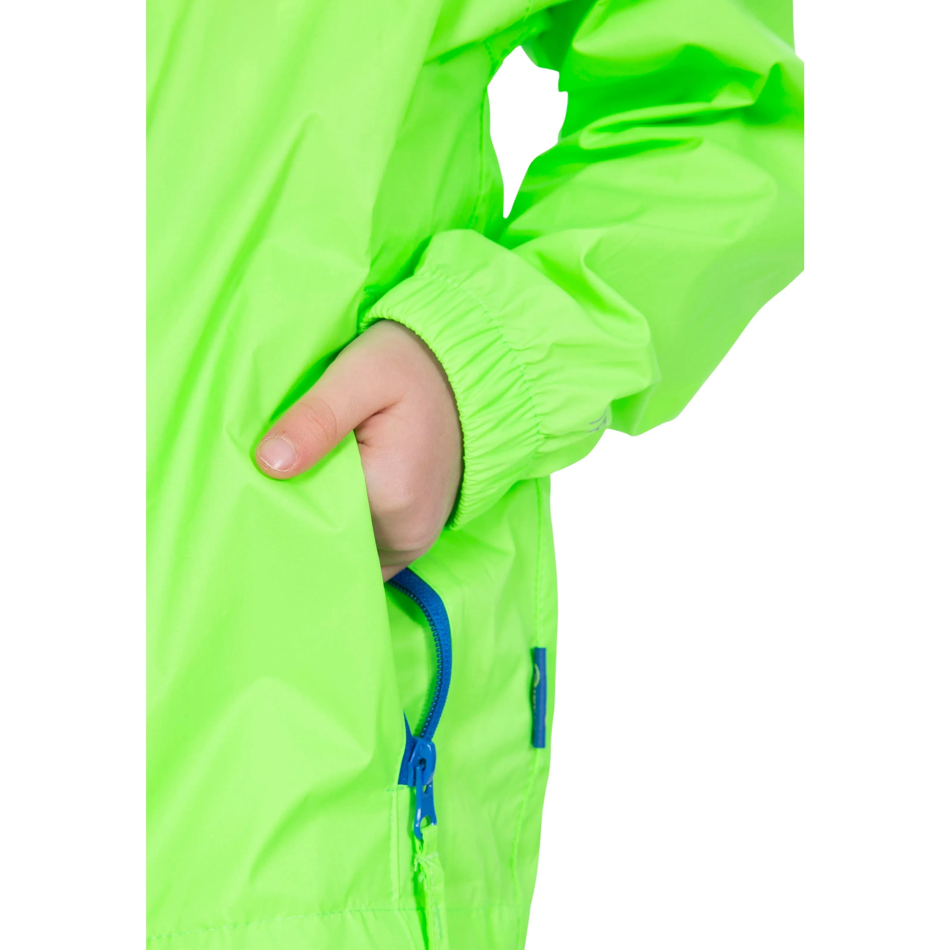 Qikpac Kids Packaway Unpadded Waterproof Jacket in Green Gecko