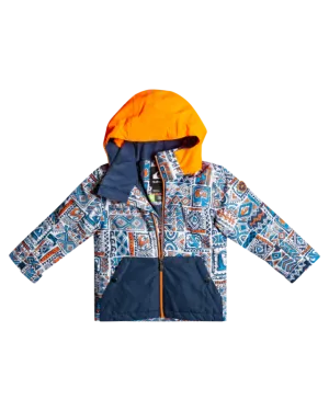 Quiksilver Little Mission Kids Snow Jacket - Insignia Blue Big Tribe - 2023