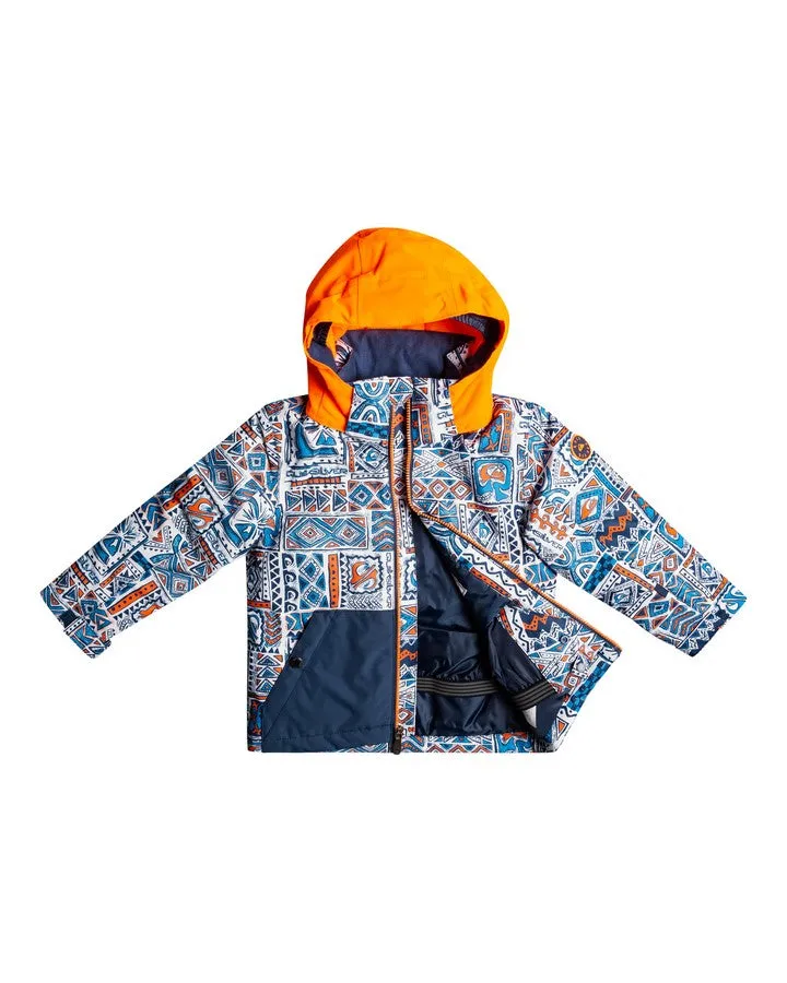 Quiksilver Little Mission Kids Snow Jacket - Insignia Blue Big Tribe - 2023