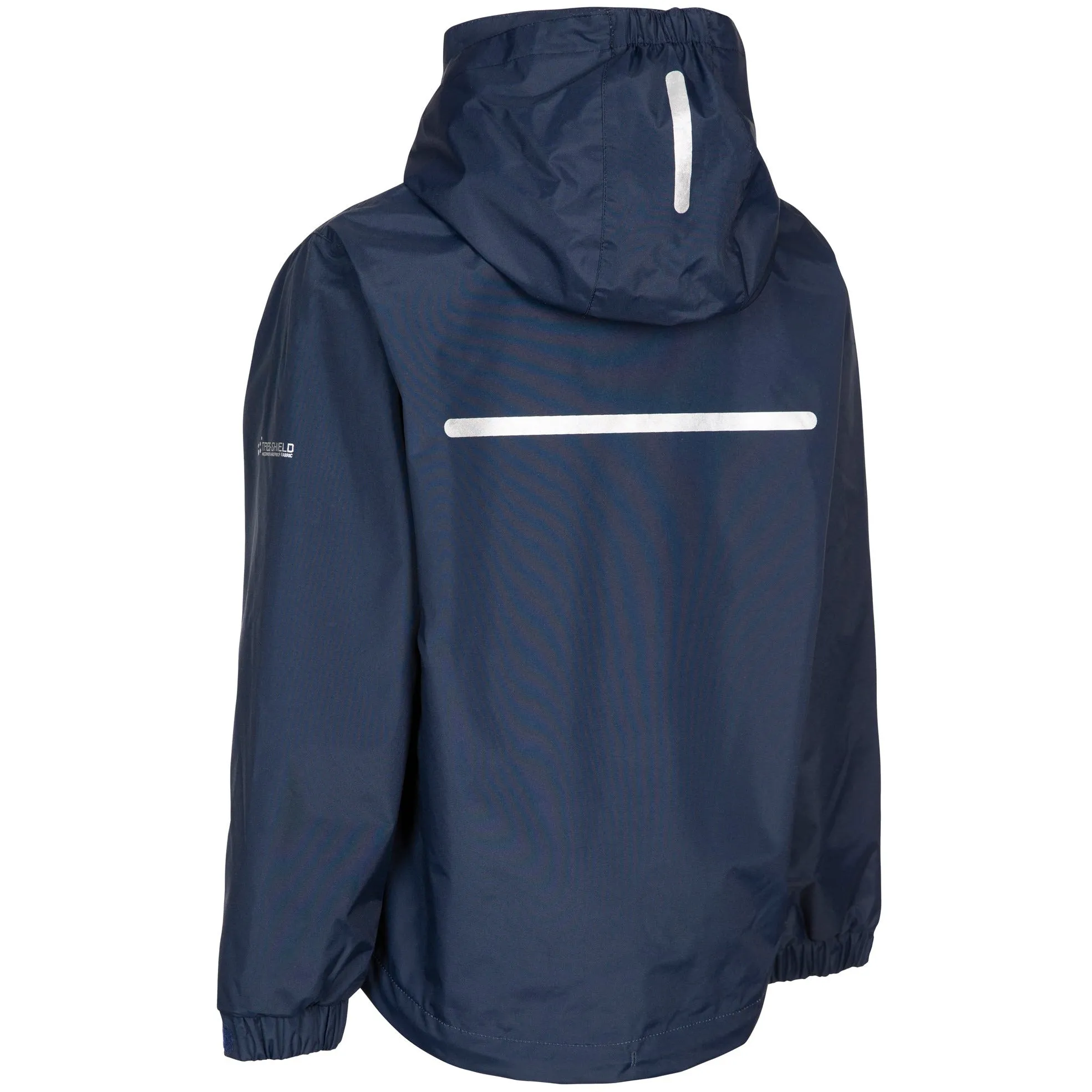 Raymont Boy's Unpadded Waterproof Jacket with Detachable Hood in Blue / Navy