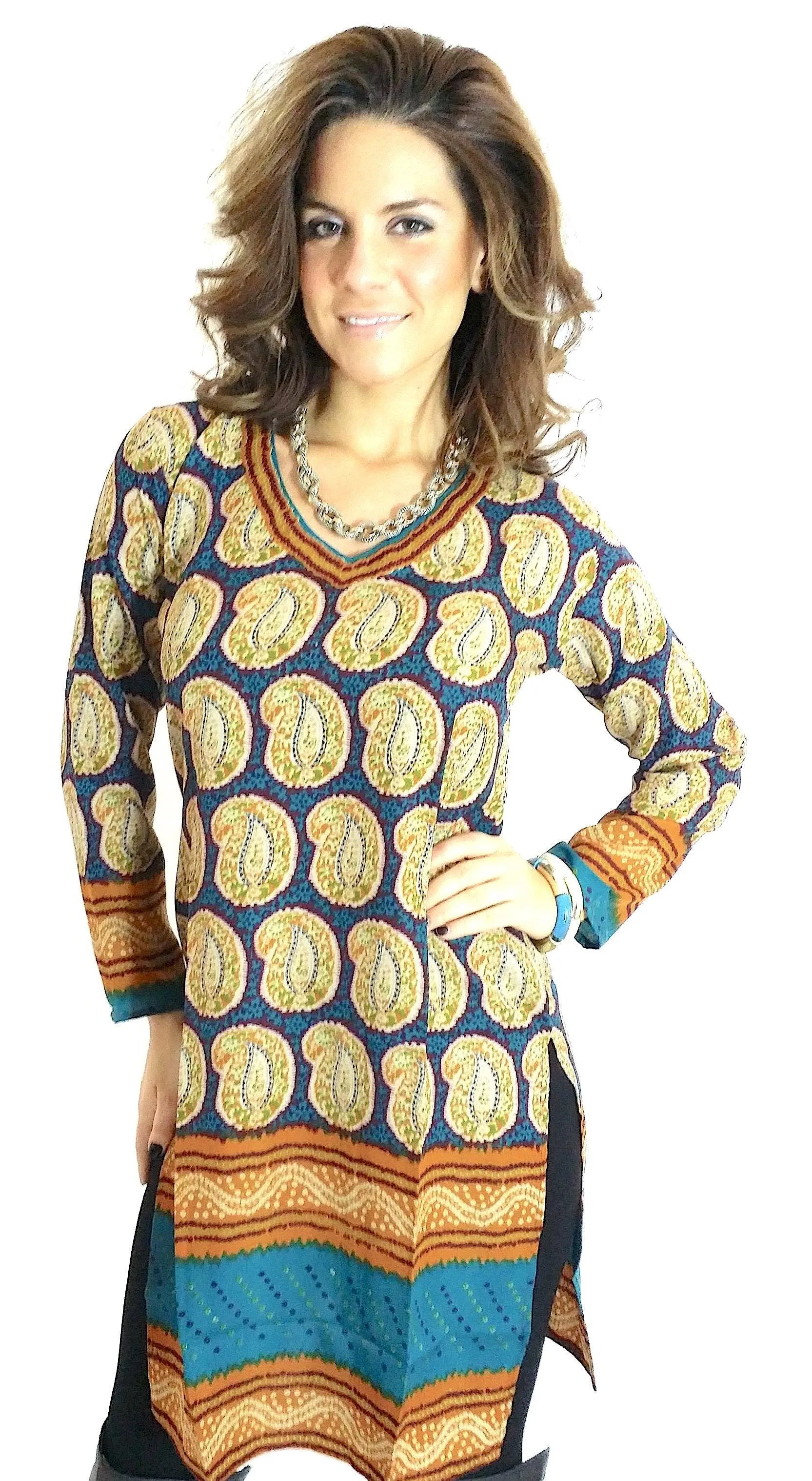 Readymade Polyester Printed Tunic Top