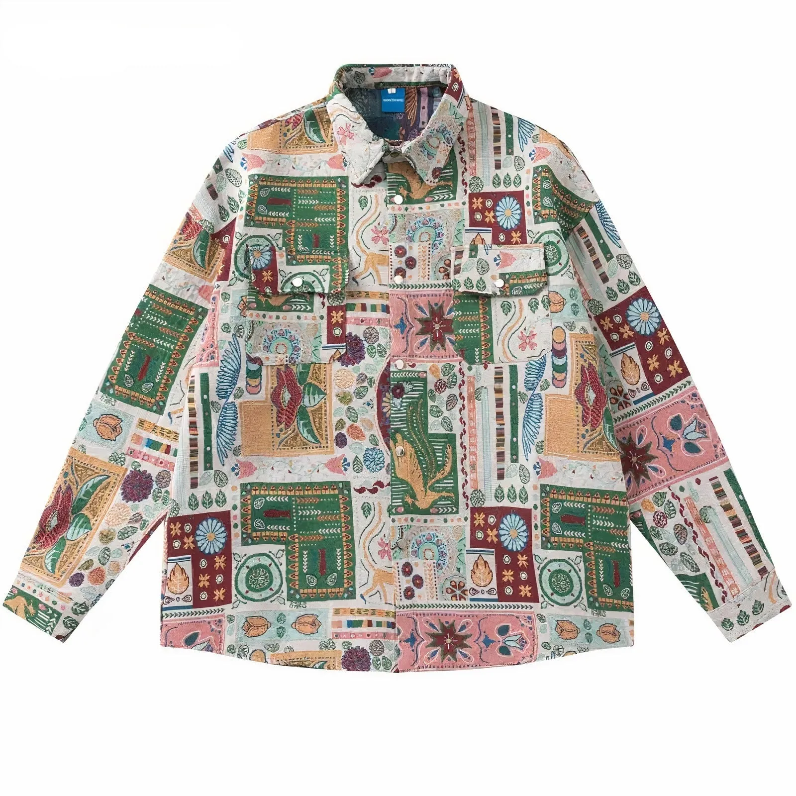 RetroFlora™️ Vintage Patchwork Shirt