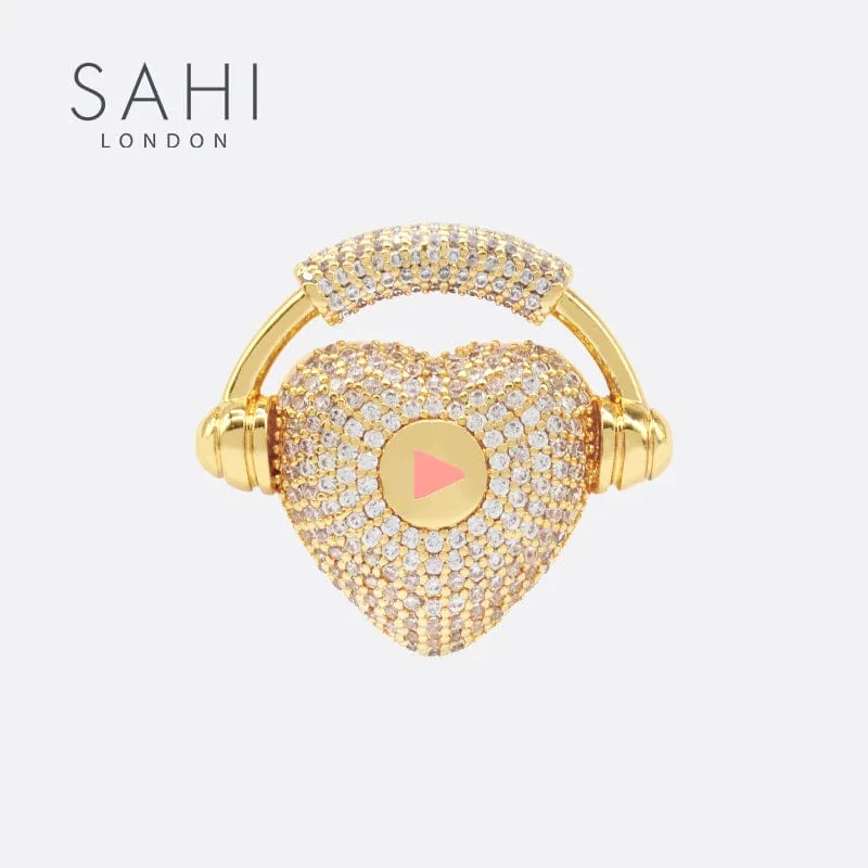 Sahi London Love Collection Heart Shaped Brooch