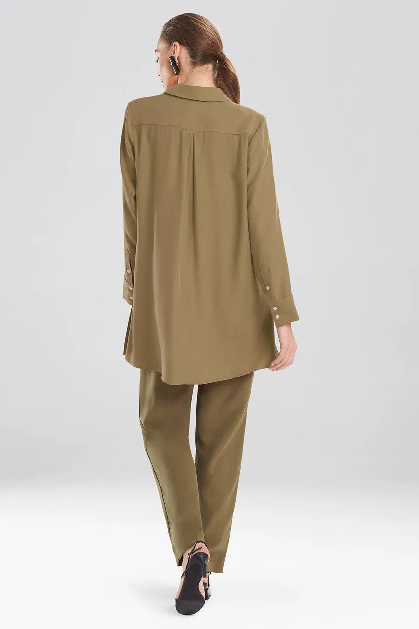 Sanded Twill Long Sleeve Tunic