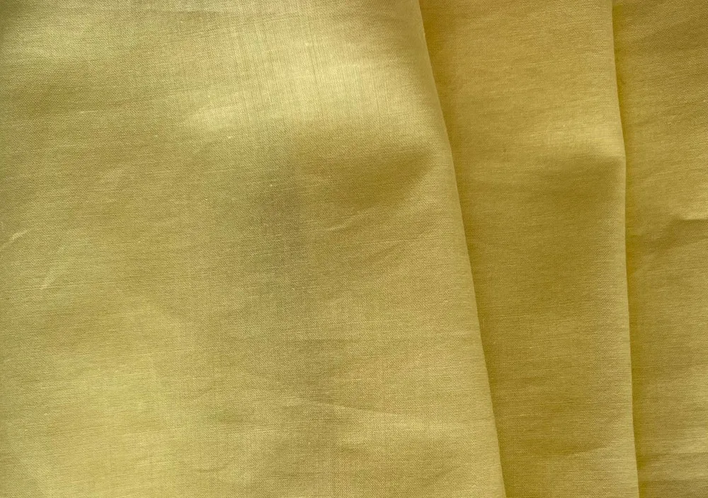 Semi-Sheer Dreamy Lemon Chiffon Cotton Voile