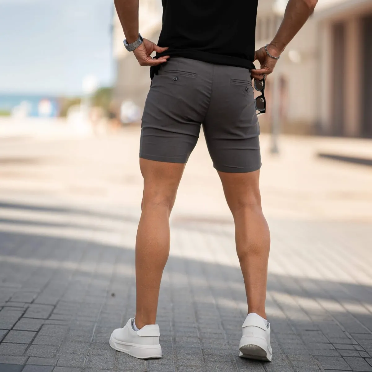 Ultra-Stretch 7" Chino Shorts - Charcoal