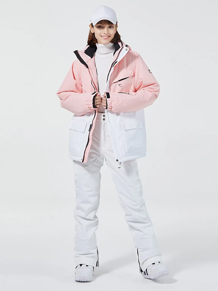 Women Insulated Jacket & Bib Pants Ski Suit