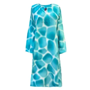 Zirafa Giraffa Seafoam Italian Silk Midi Tunic